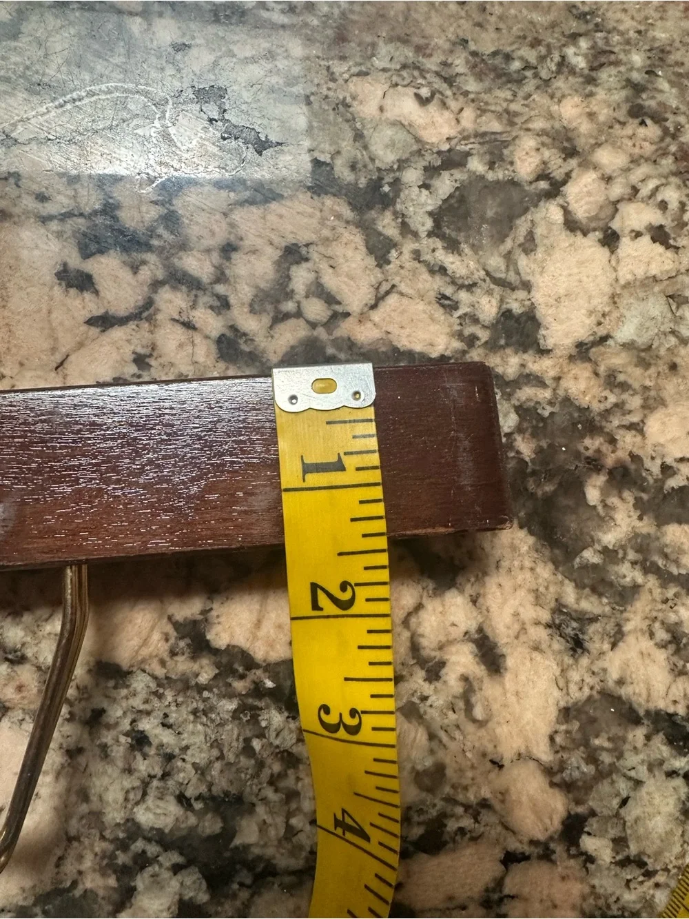 Vtg Royal German Wooden Skirt/Pant Hanger with Brass Clip - Brown